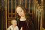 Detail of Mary with Child enthroned by the Master of the Magdalene Legend (1490s).  Click here for a full view of the painting.