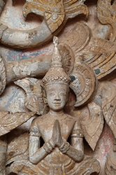 Wooden entrance door Ho Phra Keo, detail (Vientiane)