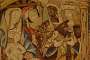 1st tapestry: detail of the Epiphany showing two of the three magi.