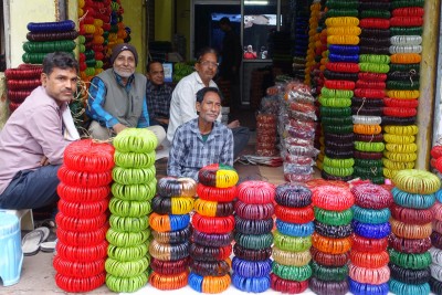 Shop selling bangles in Firozabad.