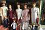 Jaunpur (Uttar Pradesh) - display of a shop selling wedding outfits. Different styles, different designs for the groom-to-be.