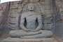 Polonnaruwa: Gal Vihara with the statue of a sitting Buddha in the meditating posture.