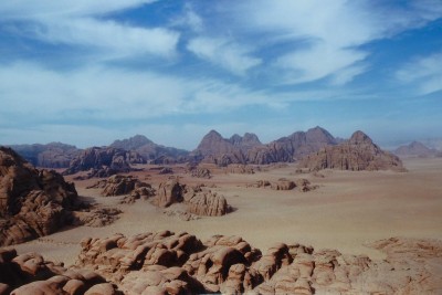 The desert of Wadi Rum, Jordan.