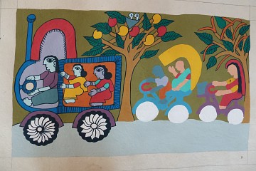 Mithila is a art form painted by women in southern Nepal and some parts of India