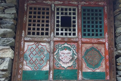 Day 8: detail of a window in Old Namrung.