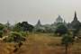 Typical view of Bagan's temples, the big white one on the right is the Thatbyinnyu temple. Cycling through such a landscape is quite a magical experience.