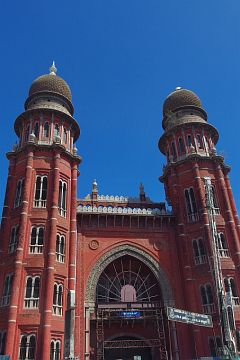 Side entrance to the Chennai High Court.