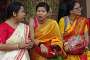 Guwahati (Assam): ladies waiting with their offerings at Kamakhya Temple.