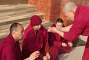 Bomdila (Arunachal Pradesh): monks practising the art of debating at the town's Upper Gompa.