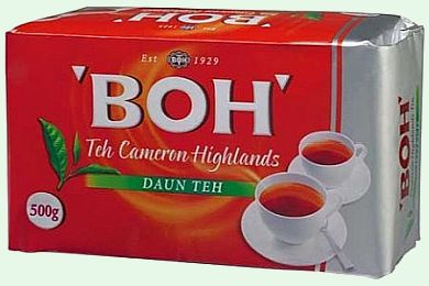 The distinctive BOH tea