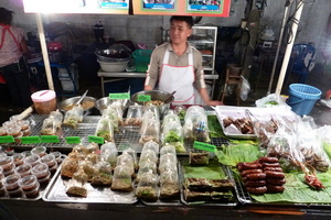 A typical Thai night market food stall