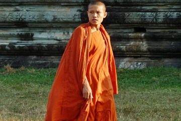 Buddhist monk in Angkor Wat