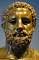 Antiquity section - Detail of a bronze statue of Hercules dating from the end of the 2nd - beginning of the 3rd century. The face is believed to be the one of the Emperor Septimus Severus.