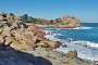 The highly photogenic Côte de Granite Rose between Perros-Guirrec and Ploumanach/Saint-Guirec on a bright and sunny winter day.