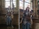 Jeanne in the church of Kernascleden (Morbihan).