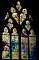 Window by Marc Chagall in the north transept, 1961. From left to right: the creation of man - the creation of animals - the creation of woman - the expulsion from paradise.