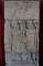 Gallo-Roman section: Roman relief depicting the Celtic deities Nantosuelta and Sucellus (late 1st/early 2nd century AD, found in Sarrebourg). They are consorts, Nantosuelta is a goddess of nature, earth, fire, and fertility, while Sucellus is a god associated with agriculture and wine. On this relief, Nantosuelta on the left is wearing a long gown. In her left hand she holds a small house-shaped object with two circular holes and a peaked roof. Her right hand holds a ceramic bowl that she is tipping onto a cylindrical altar. To the right Sucellus stands, bearded, in a tunic with a cloak on his right shoulder. He holds his mallet in his right hand and a jar in his left. Above the figures is a dedicatory inscription (description copied from this Wikipedia article)