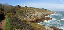 The coast between Port Manec'h and the Pointe de Trévignon. This photo is a panorama, click the cross on the right below the photo (or press F if viewing on a desktop) to expand it to its real size and use the bottom scroll bar to navigate through it.