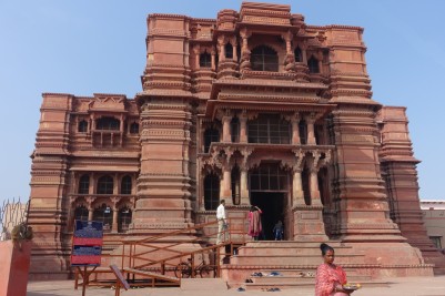 Vrindavan: the beautiful Govind Dev temple built in red sandstone.