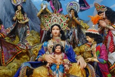 Madhuban museum: detail of one of the fifty scenes of the entertaining diorama featuring key events of Jainism and Mahavira's life (the 24th and last Tirthankara).