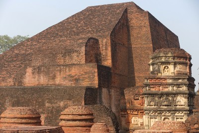 Remain of one of the stupas in Nalanda.