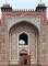 Akbar's mausoleum: close-up of the main arch of the Buland Darwaza. Note the symmetry and the mosaic patterns.