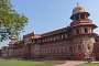 Then comes Jahangir Palace built in red sandstone during Akbar's reign as a zenana (harem). It is a huge building with many rooms, corridors and inner courtyards.