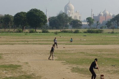 Playing cricket with a view to die for.
