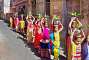 A colourful Hindu procession in the streets of Diu.