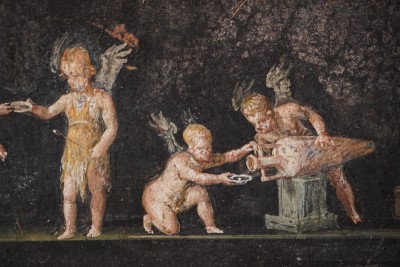 Cupids selling wine in the House of Vettii