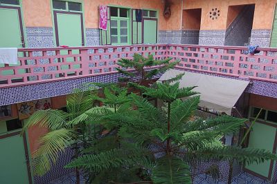 The inner courtyard of our hotel in Rabat, a peaceful place in the Medina.