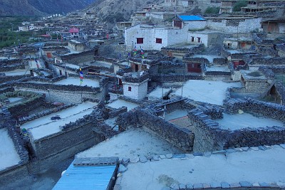 Day 28: view on the roofs of Marpha taken from the gompa.