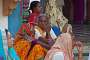 Janakpur. Women having a break at the entrance of the Janaki Mandir.