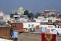 Our first glimpse of the Taj, viewed from the roof top of our guesthouse.