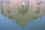 The Taj reflecting in the lotus pool named after its spouts shaped as lotus buds.