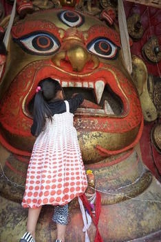 The White Bhairab in KTM Durbar Square.