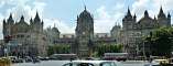 Panorama picture of Chhatrapati Shivaji Terminus railway station, formerly called Victoria Terminus. This imposing building, completed in 1888 and named to commemorate Queen's Victoria Golden Jubilee, has been built like many others in Mumbai in Gothic style. You can visit this website for some details on history and architecture. Click on the square next to the right arrow of the gallery to expand the panorama picture to its real size and view it in full detail.