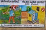 Such and similar wall paintings are quite common in rural India where many villages are still lacking the most basic sanitation.