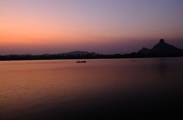 Sunset over the Thanlwin River in Hpa-An