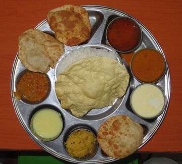 A typical South Indian Thali