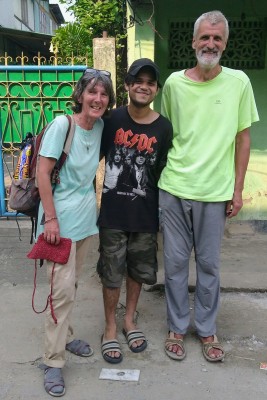 Sunny who gave us a lift in North Guwahati (Assam) and made a detour to bring us to the Brahmaputra ferry.