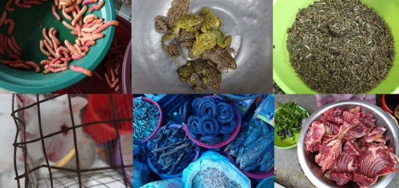 Some delicacies from Kohima's tribal market.