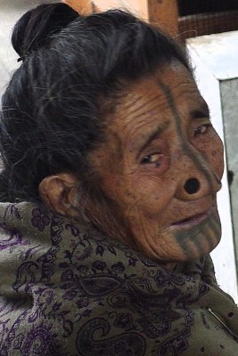 Ziro valley: an Apatani Grand Mother.