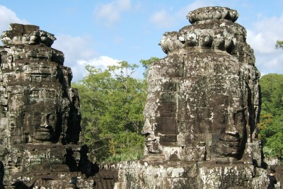 Cambodia, Temples of Angkor: the enigmatic faces of Bayon.