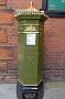 Rochester, Kent: a GREEN VR pillar box! Read this article if you want to know everything about green post boxes.