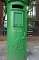 Colombo, Sri-Lanka: same model of pillar box as in the previous picture, but painted in green.