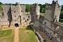 Looking down on the interior of the castle from the top of the Postern Tower.