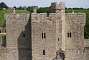 Close-up of the inside view of the Gatehouse. Spot the oast houses (used to dry hops) left on top of the hill.