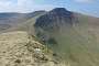 The summits of Pen y Fan (886 m) and Corn Ddu (873 m in the background) seen from Cribyn (795 m).