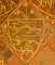 Three lions: royal arms of King Henry III, brother of Richard Earl of Cornwall and uncle of the groom.